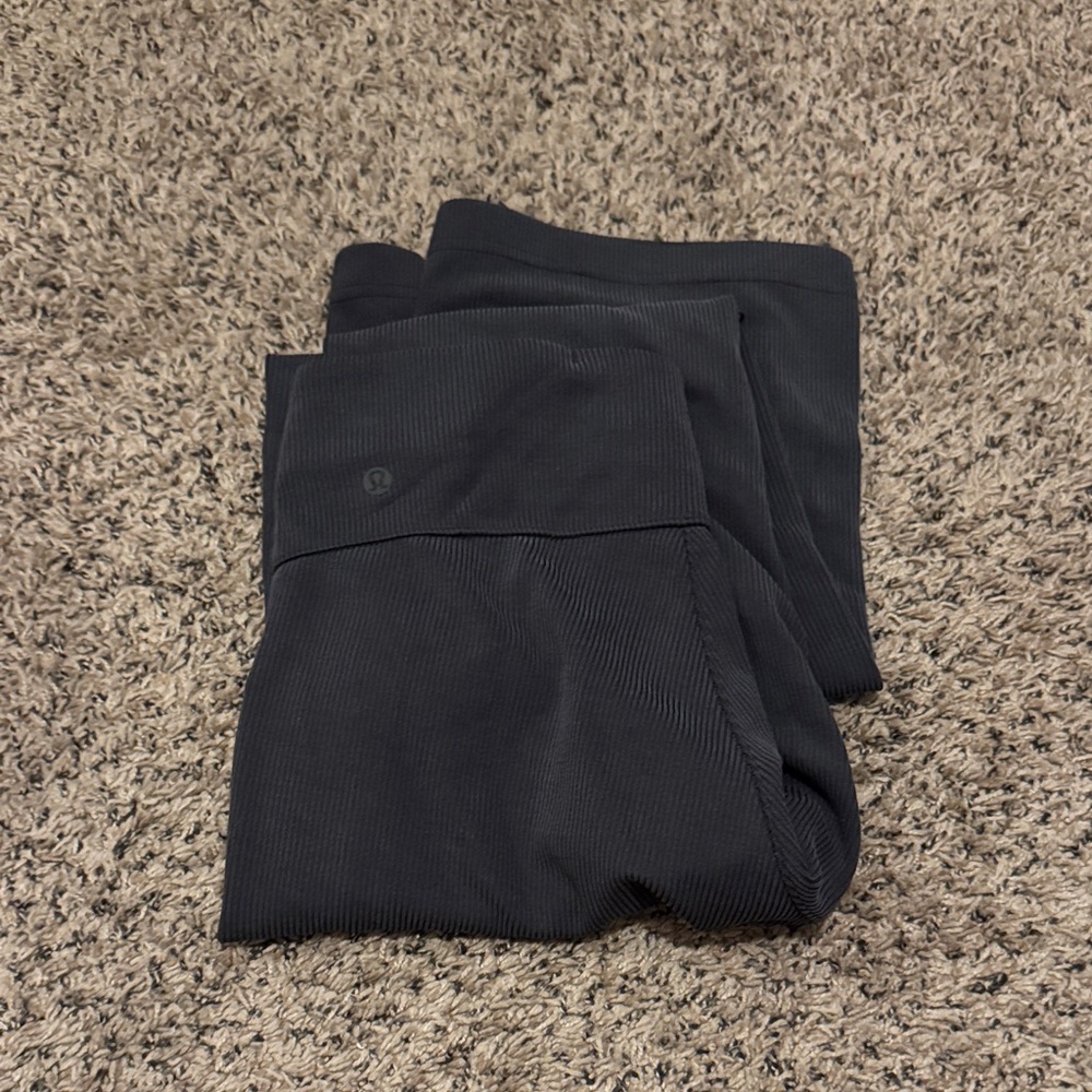 lululemon athletica Black Ribbed Leggings